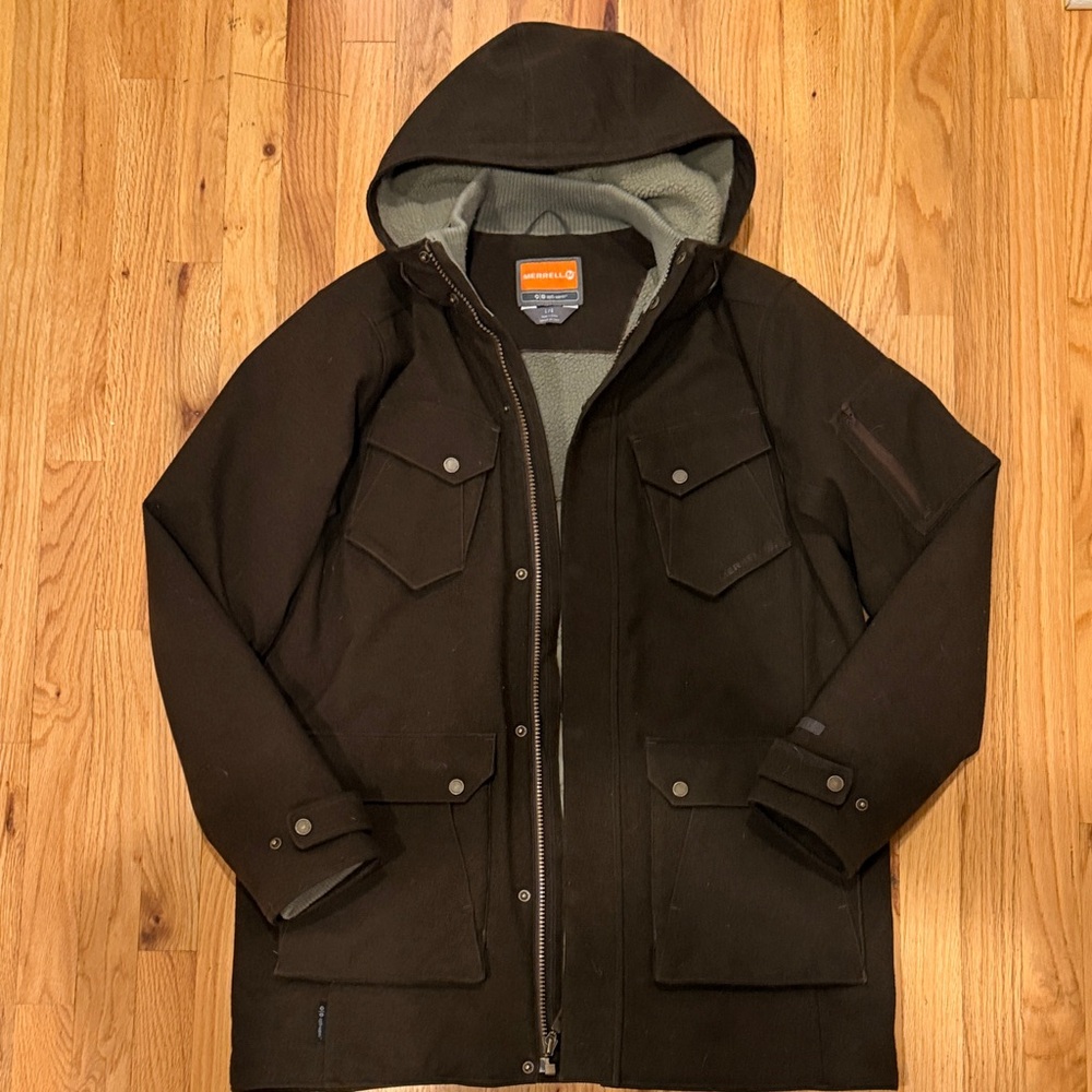 Merrell Men's Deep Brown Hooded Field Jacket
